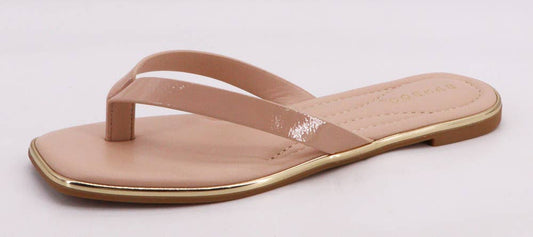 Pointer Nude Glossy Sandal
