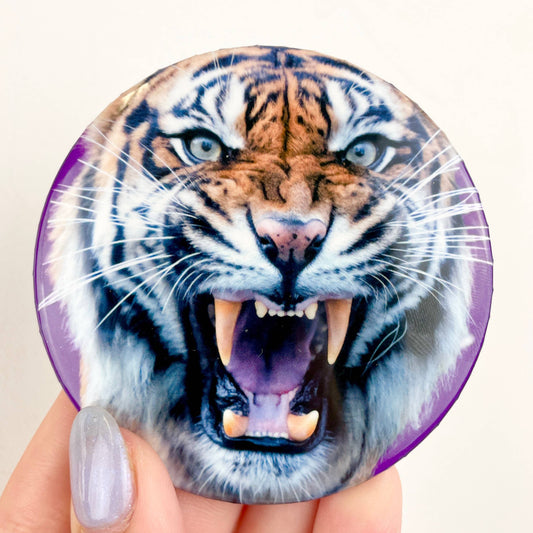 Mad Tiger - Purple - Game Day Button