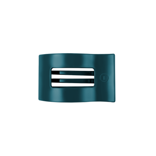 Teal With It Small Flat Rectangle Hair Clip
