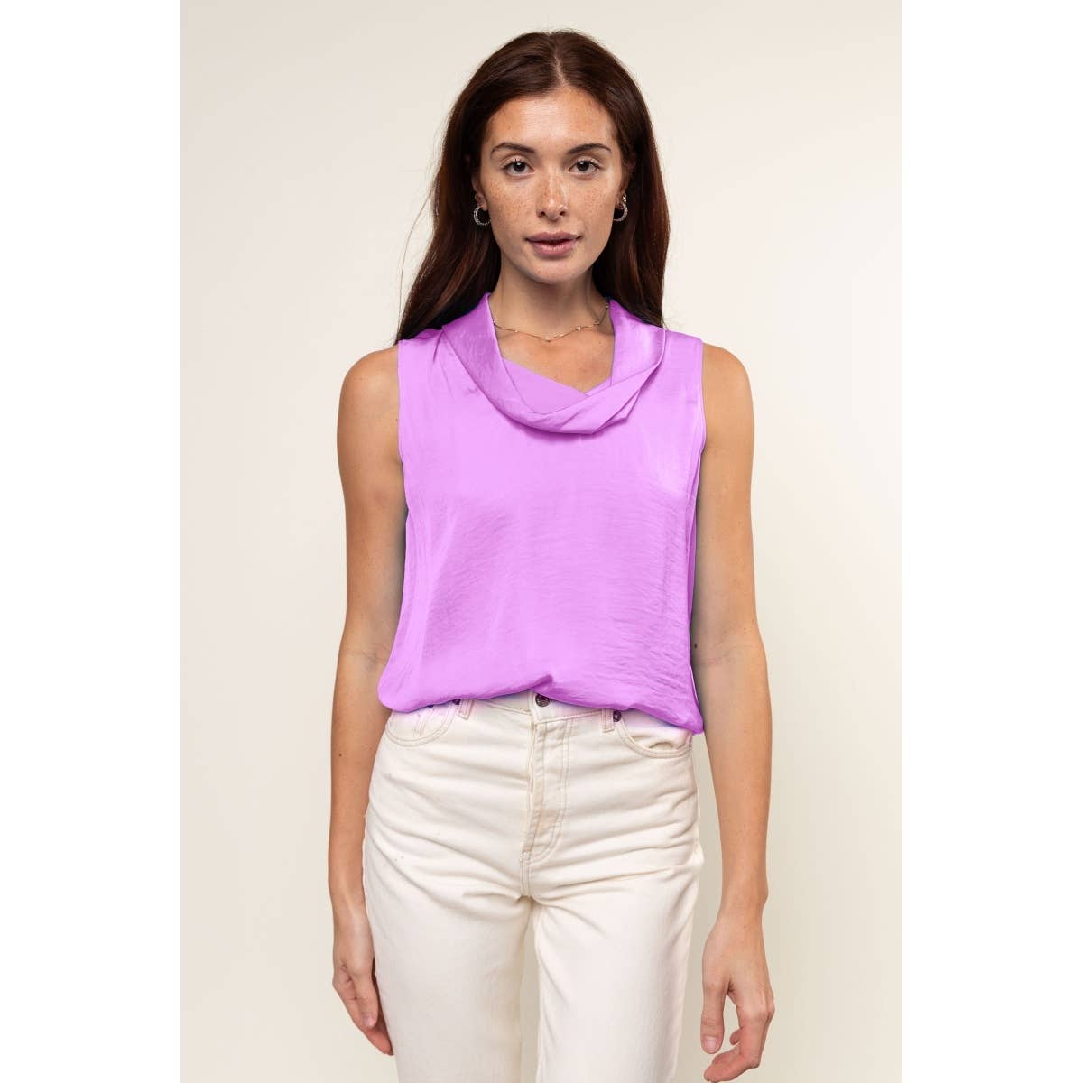 Soft Waves Turquoise Sleeveless Top