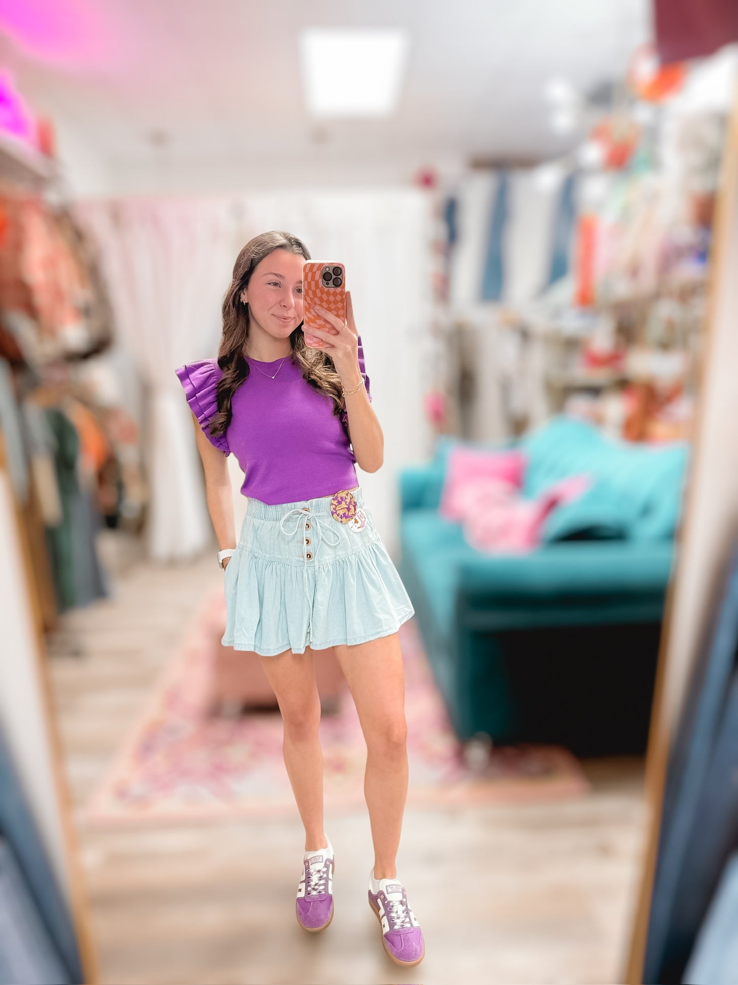 Tied To You Denim Skirt
