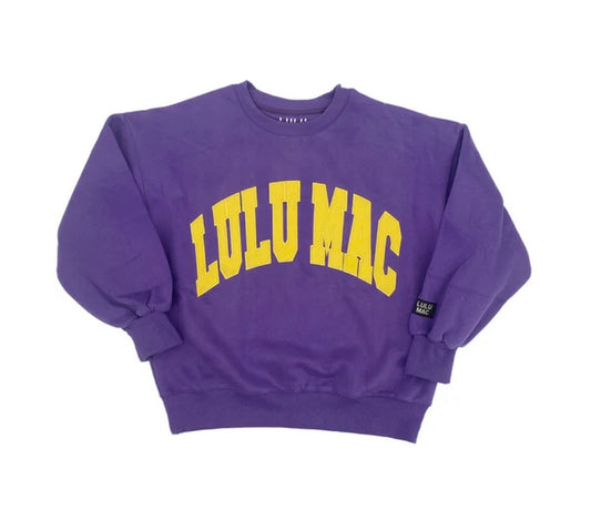 Purple & Gold LuLu Mac Sweatshirt