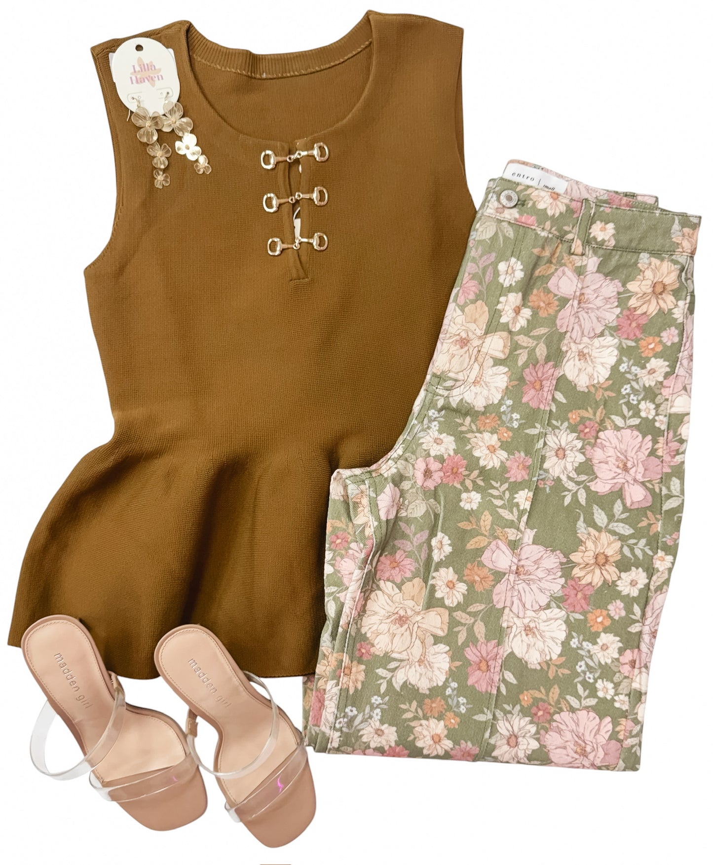 A Bit Too Cute Mocha Peplum Top