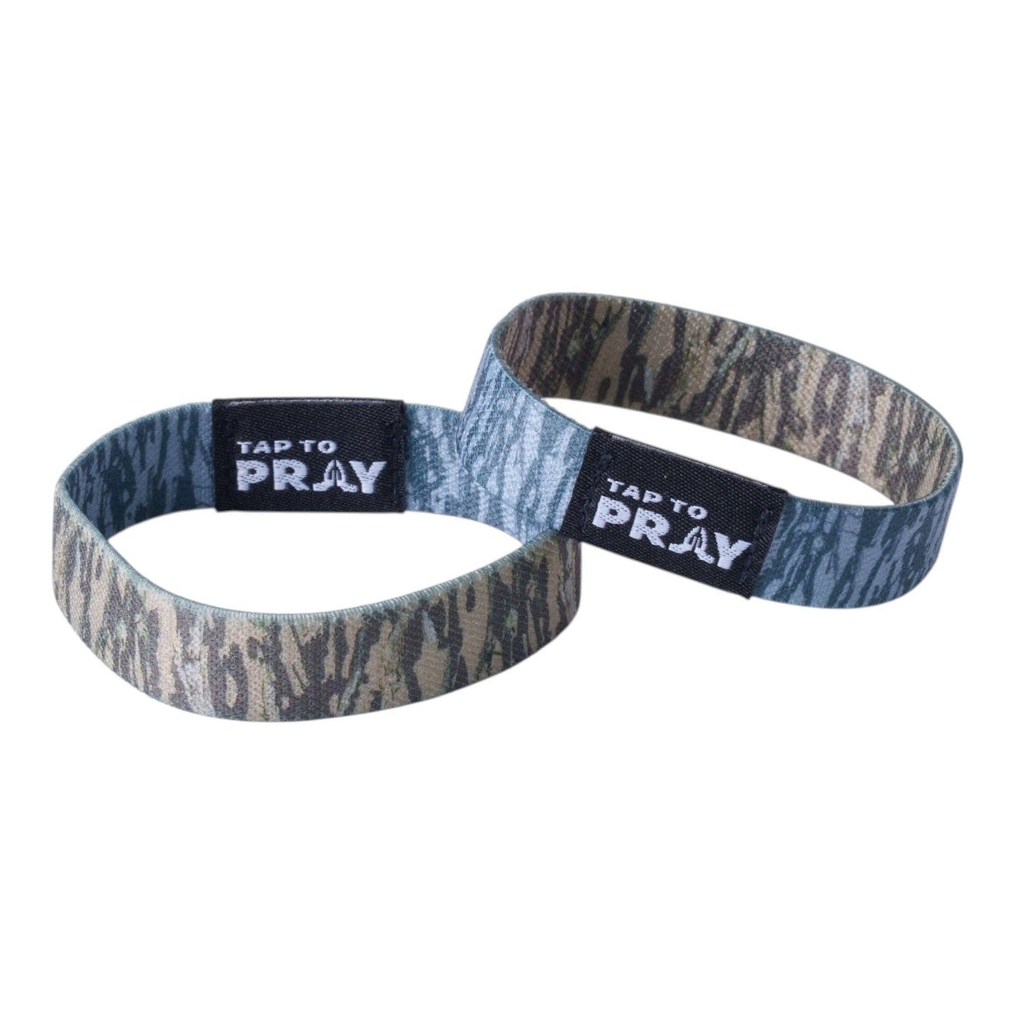 Tap To Pray™ Wristbands - Tree Bark Camo Brown & Grey