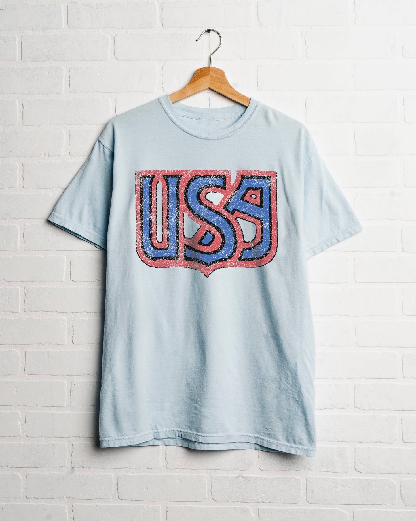 USA Monogram Chambray Comfort Colors Tee