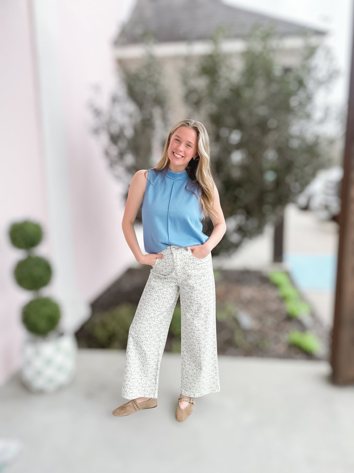 Love Blooms Pants in Blue