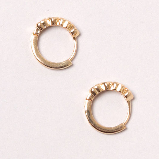 14K Gold-Dipped Cubic Hoop Earring