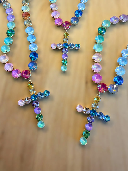 Precious Crystal Cross Necklace
