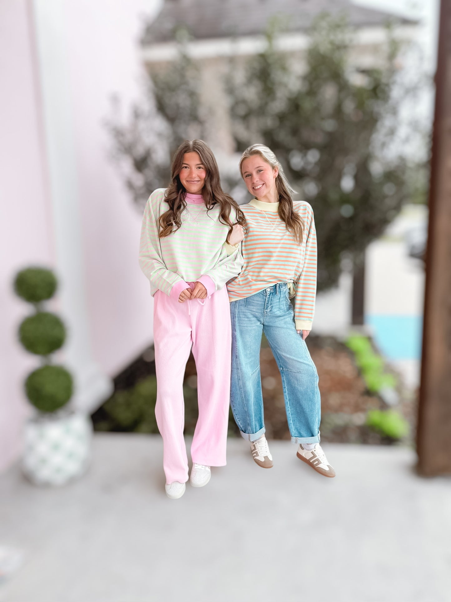 Best Layer Cantalope & Yellow LS Top