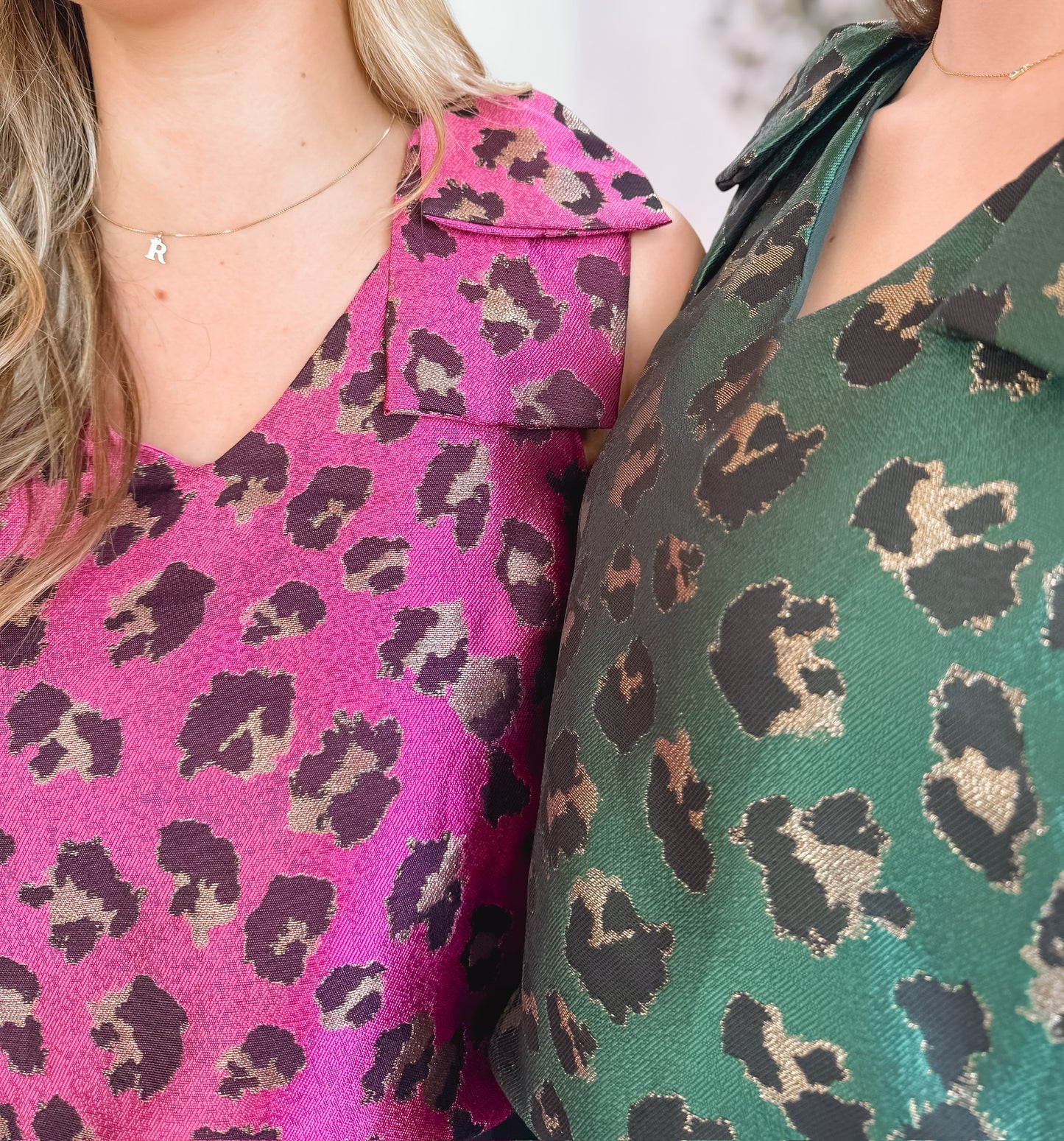 Fancy Like Leopard Blouse Hunter Green