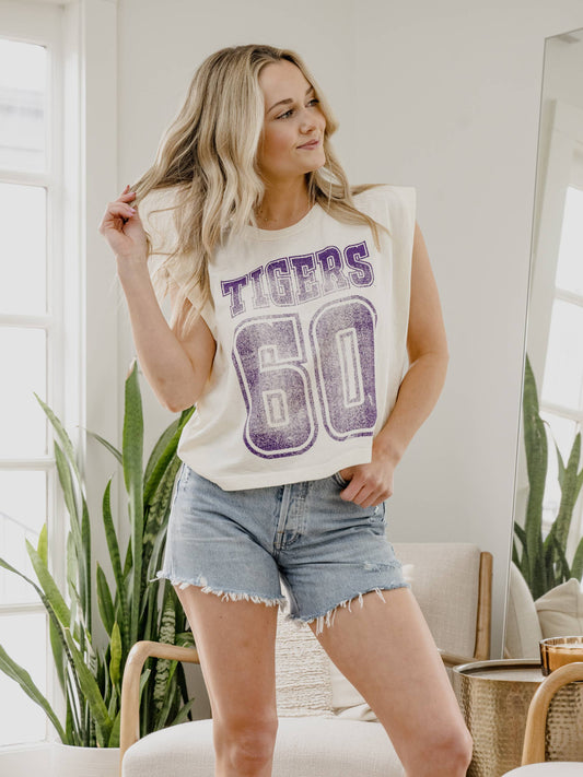 LSU Louisiana State Tigers Player Off White Tank