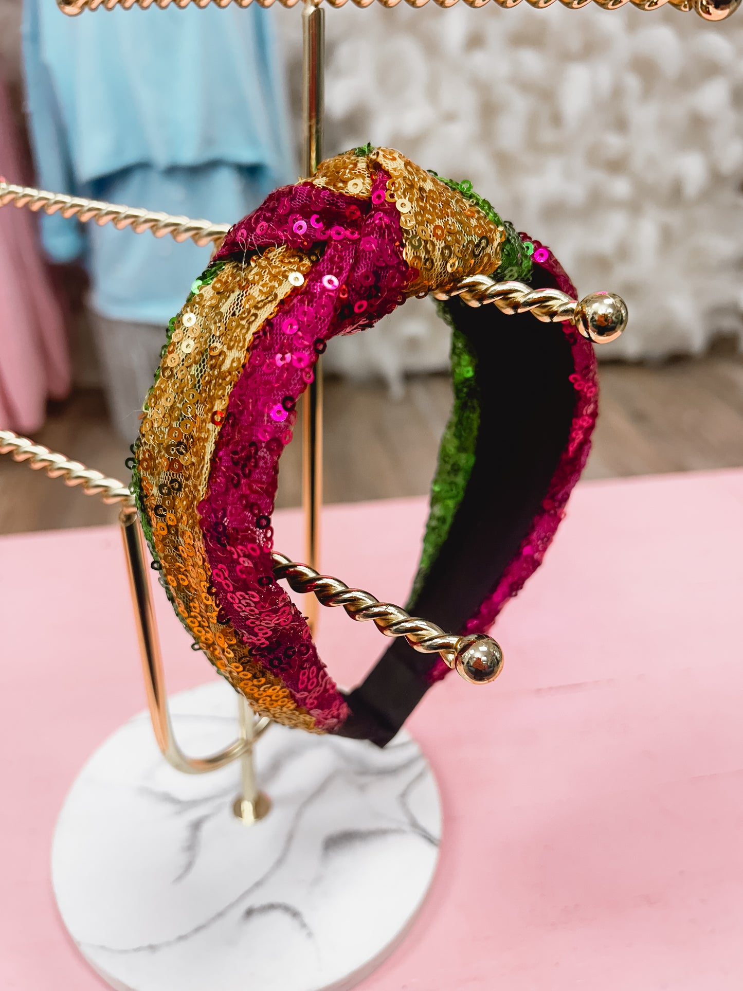 Mardi Gras Sequin Headband