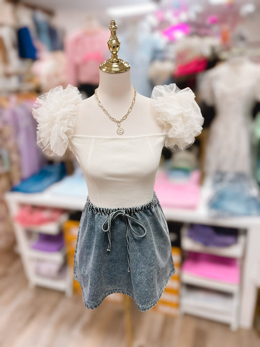 ELLA Jane Denim Flare Skirt