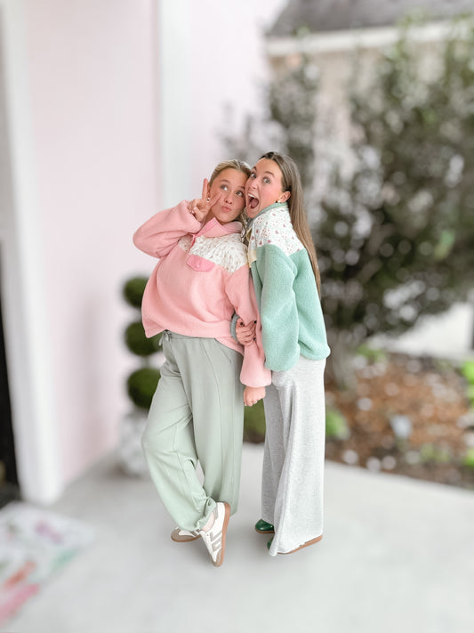 Cozy Quilted Fleece in Jade