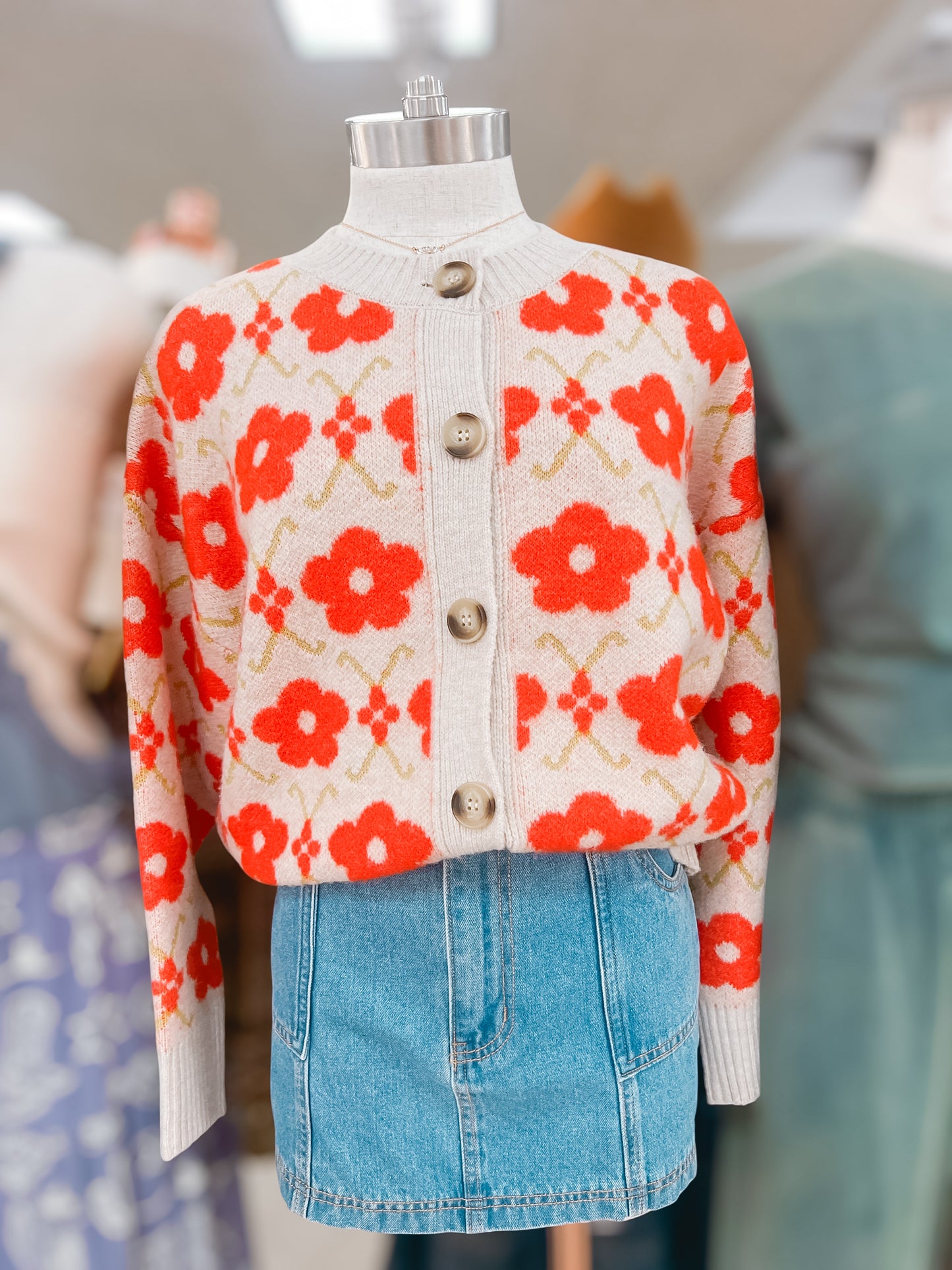 Sunset Bloom Floral Cardigan