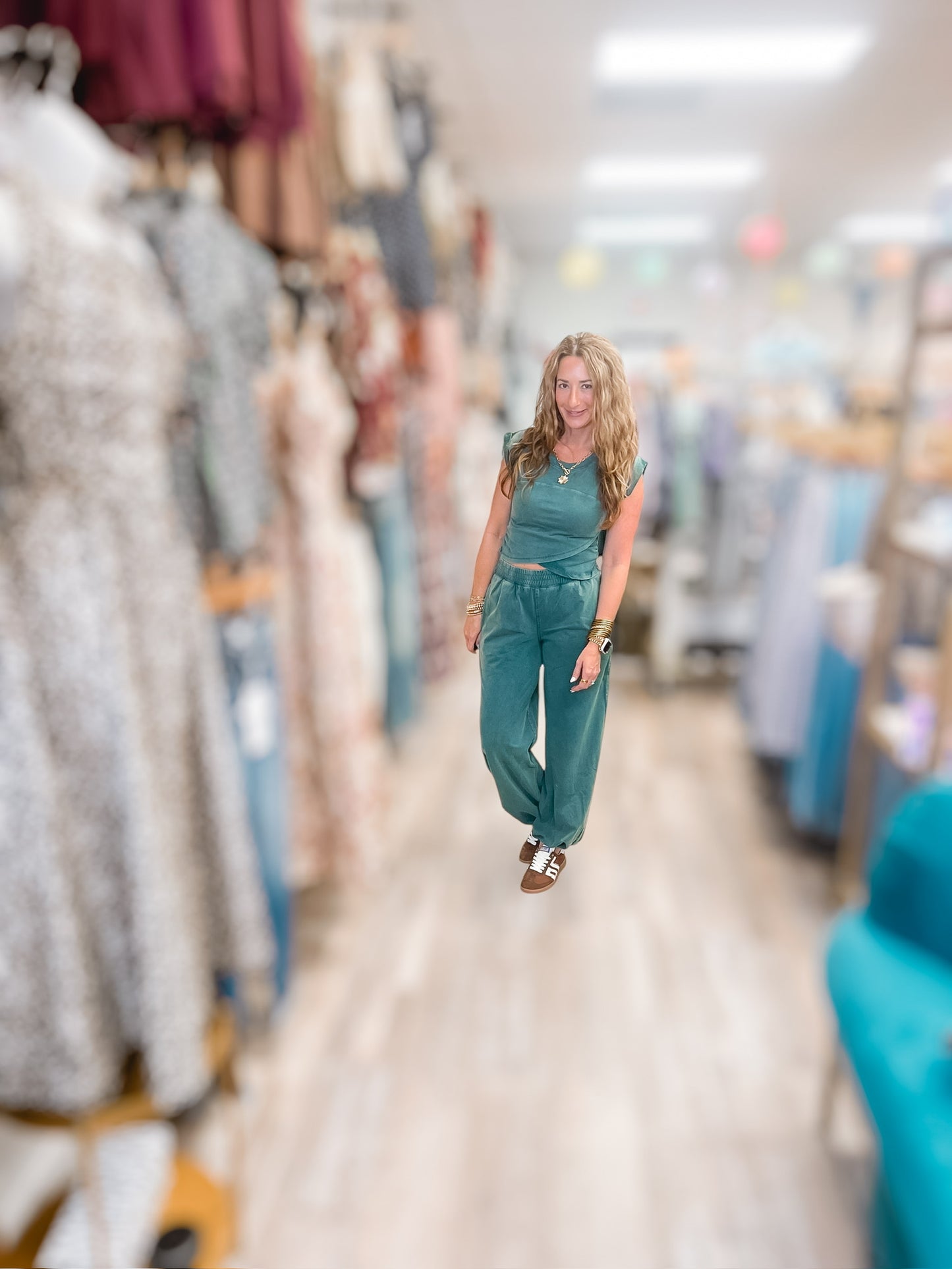 Real Teal Two Piece Set
