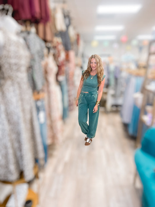 Real Teal Two Piece Set