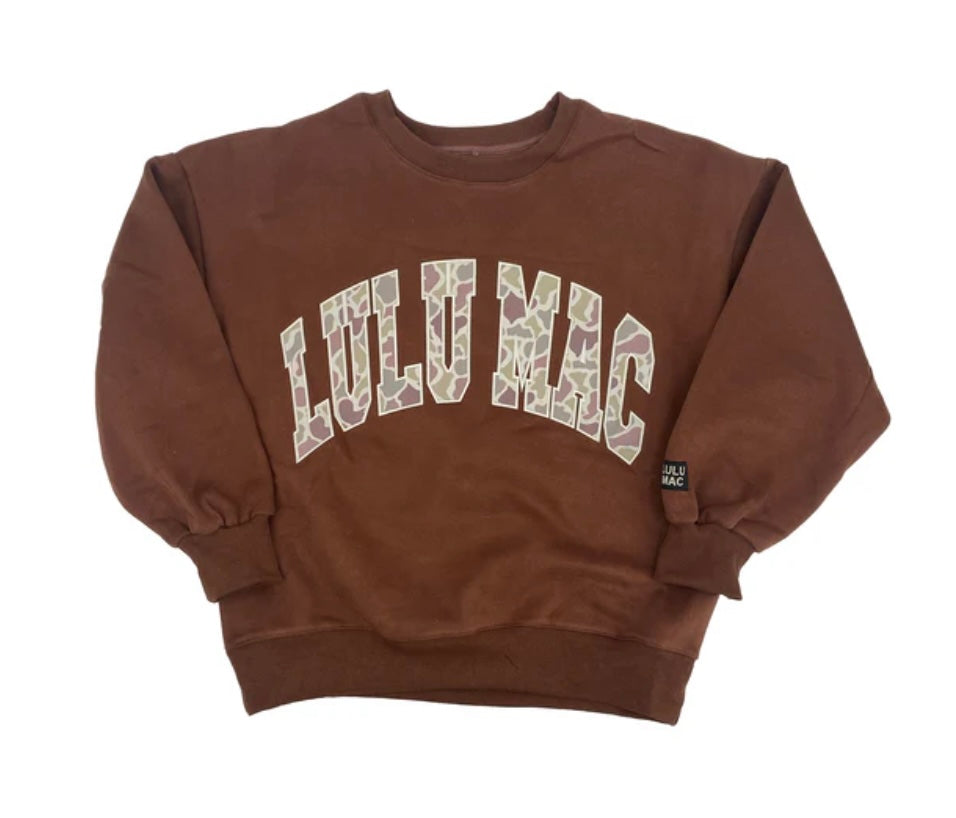 Brown Camo LuLu Mac Sweatshirt