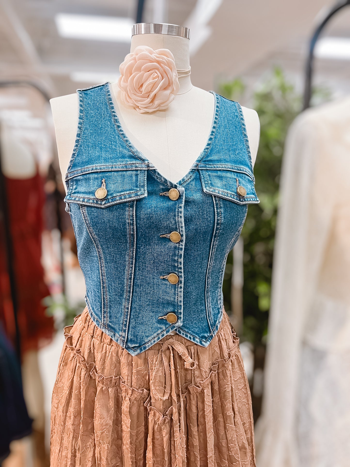 Denim Darling Fitted Vest