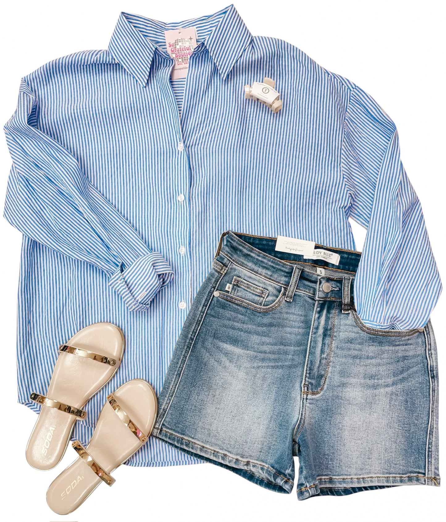 Keith Bone & Gold Sandals