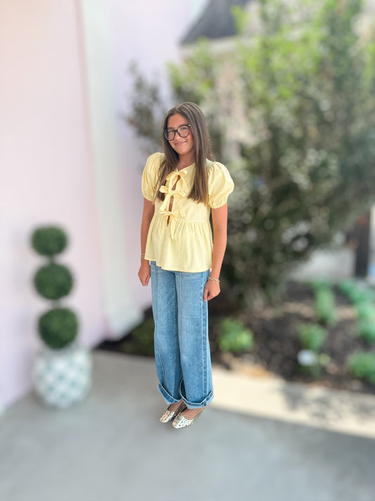Princess Banana Bow Tie Blouse