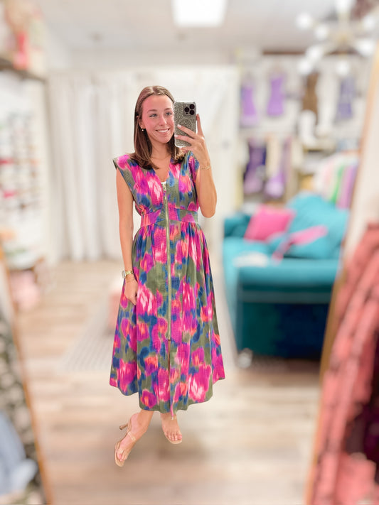Paint Me Beautiful Midi Dress
