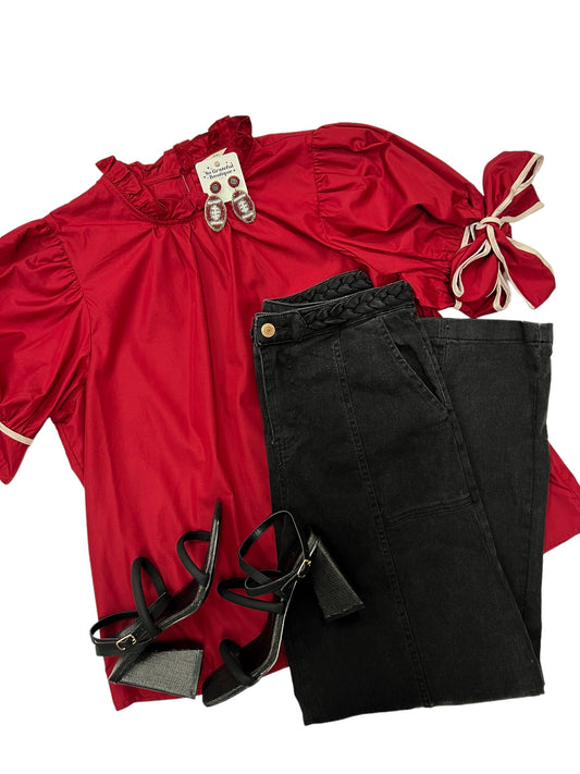 Crimson Holiday Blouse