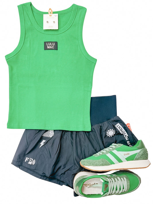 Kelly Green LULU MAC SOLID TANK TOPS