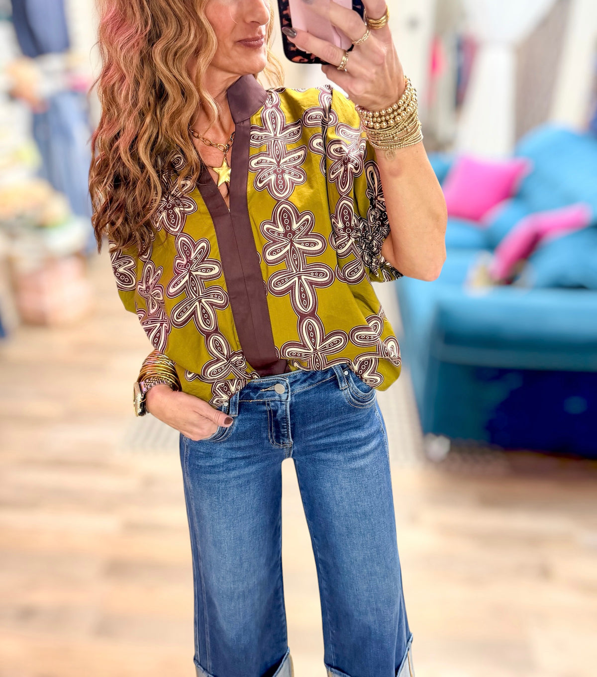 Martini Olive Blouse