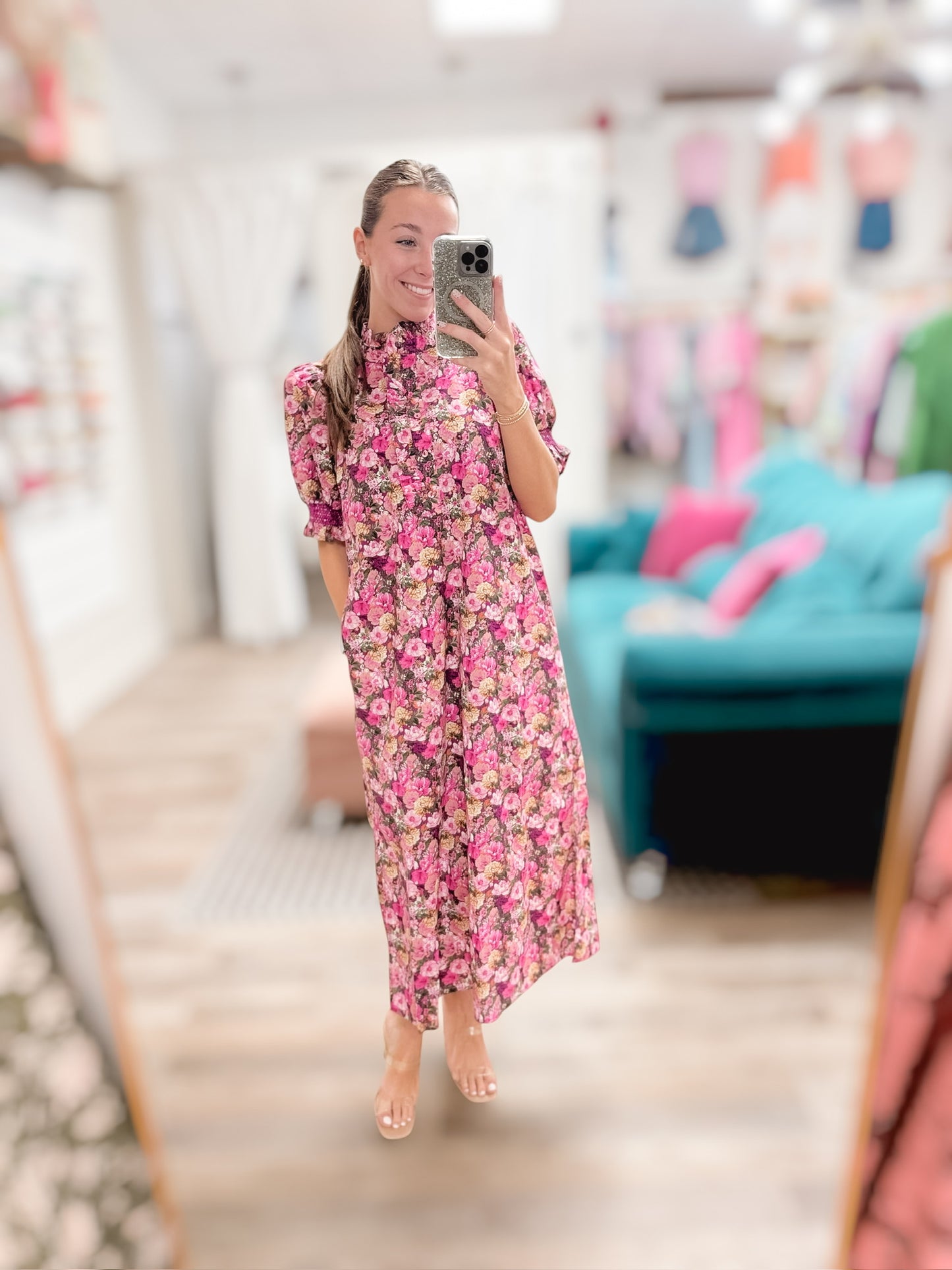 Magenta Garden Party Dress