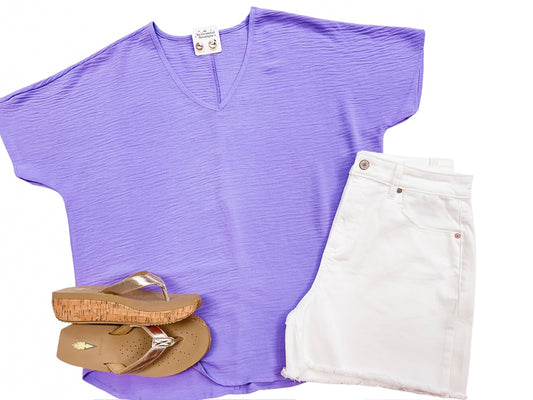 Work It Lavender Vneck Blouse