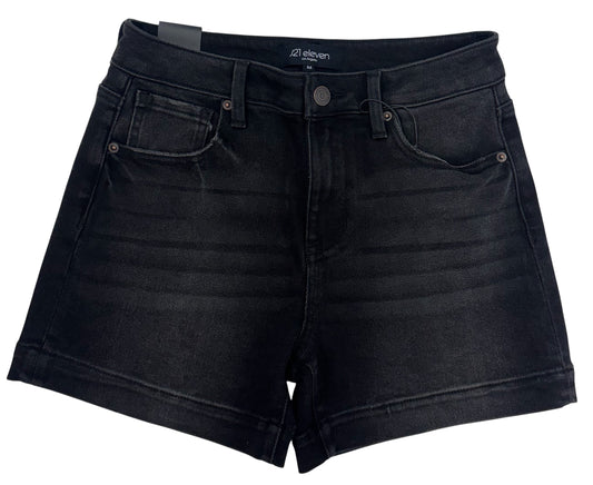 Jet Black HR Denim Shorts