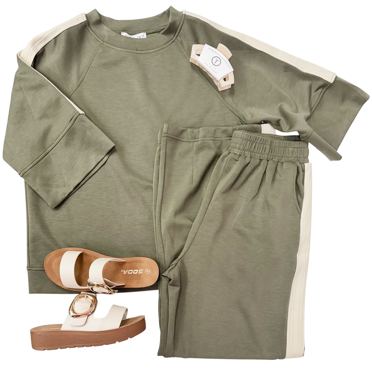 Olive Branch Scuba Knit Set