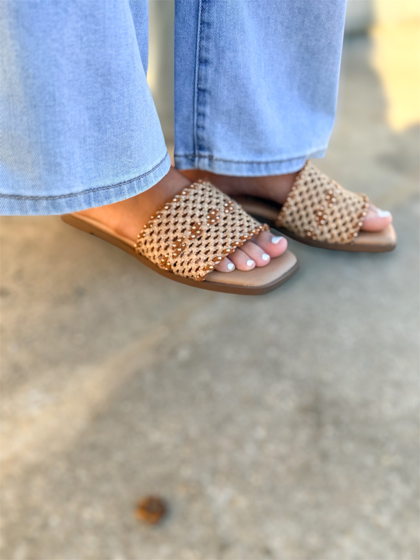 Rawnie Tan Raffia Sandals