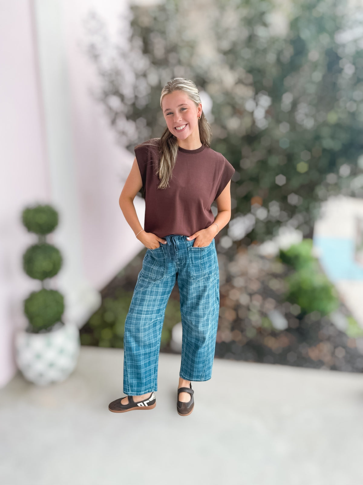 Allison Brown Scuba Blouse