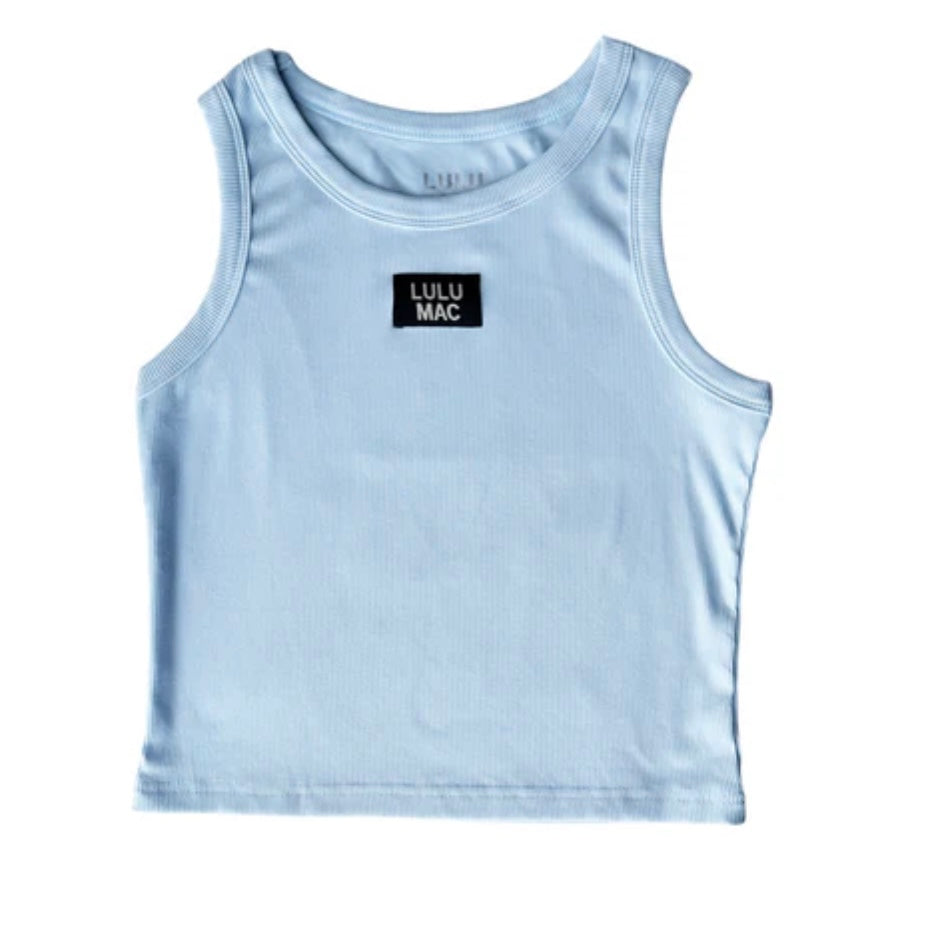 Light Blue LULU MAC SOLID TANK TOPS