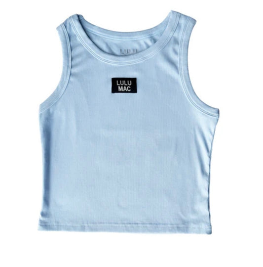 Light Blue LULU MAC SOLID TANK TOPS