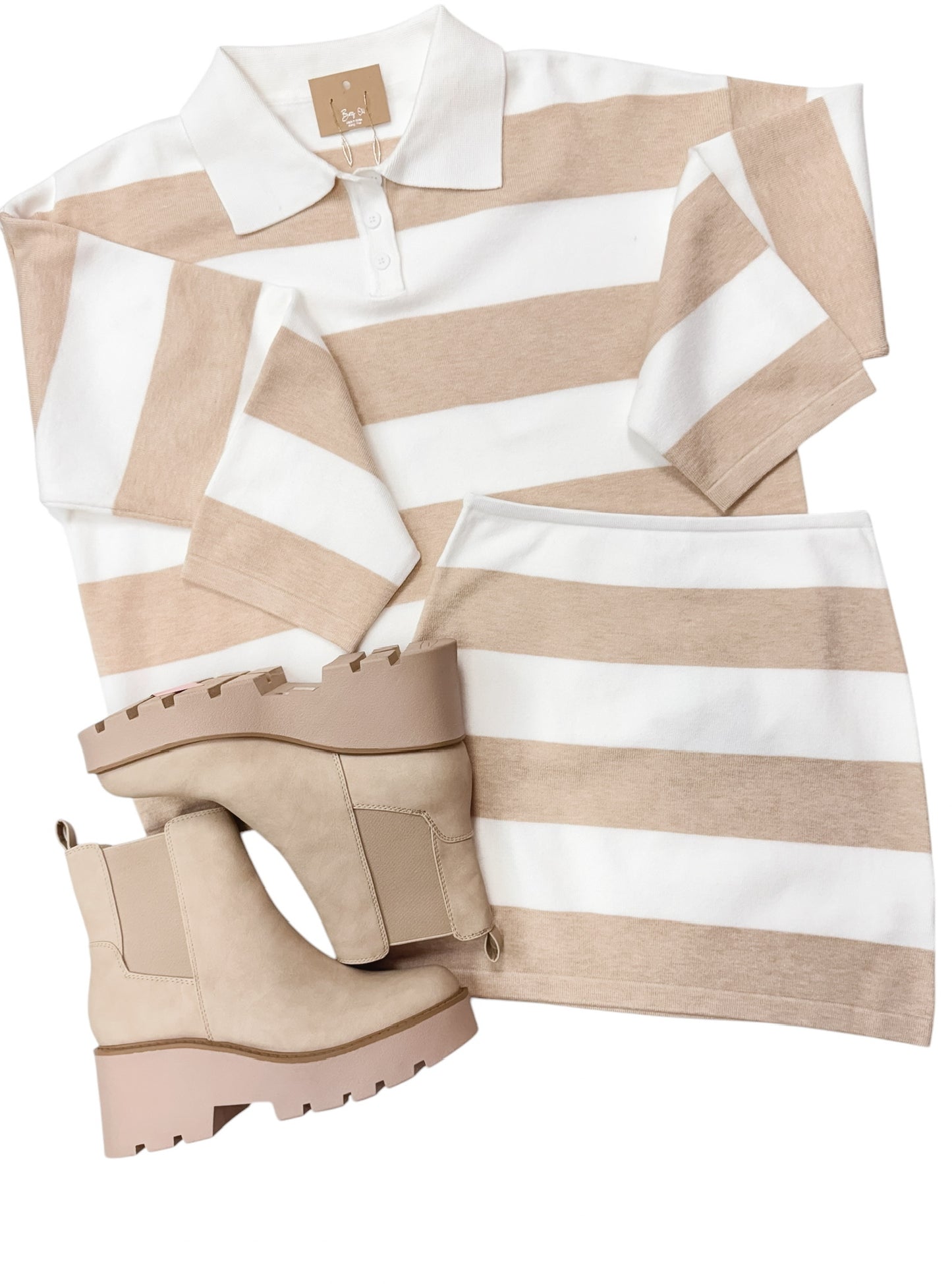 Not Just Average Striped Sweater Set