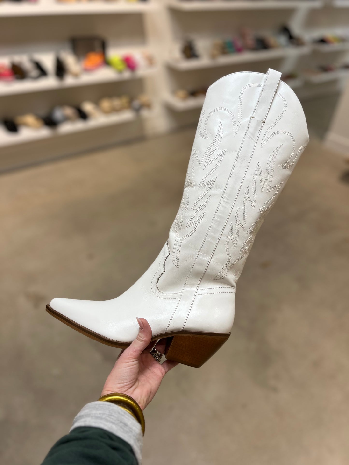 Agency White Leather Boots
