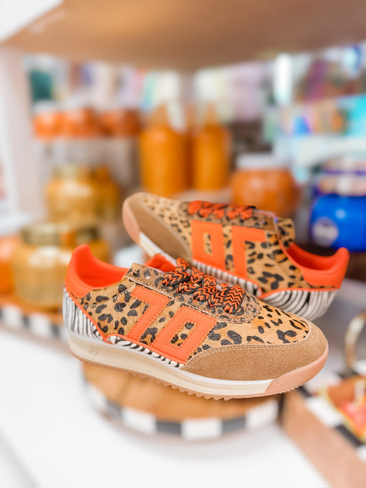 Jogger L Mix Cuoin Orange Sneakers