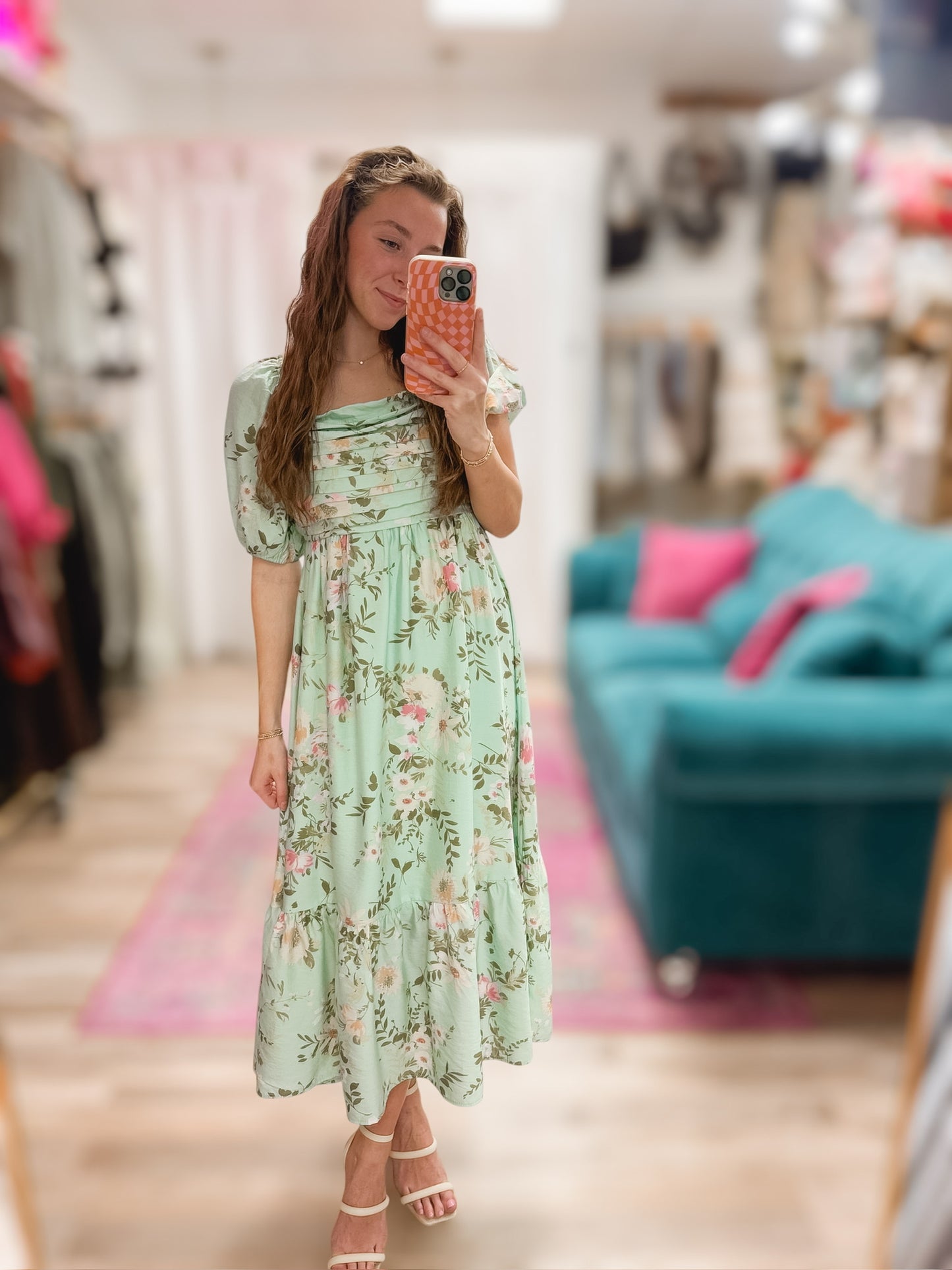 Ella Jane Mint Floral Dress