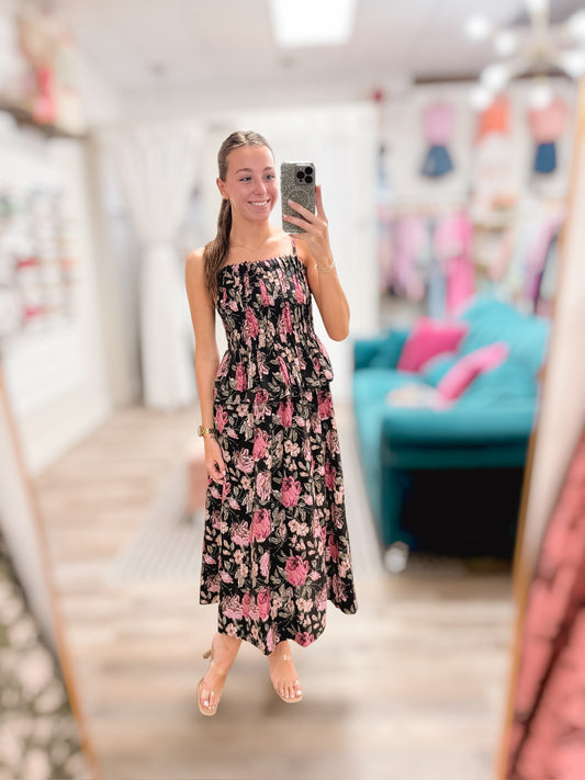 Midnight Blossom Dress