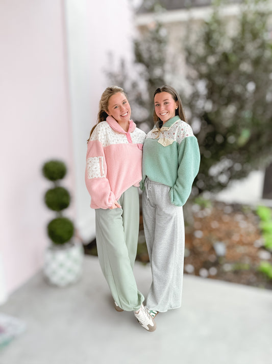 Cozy Quilted Fleece in Jade