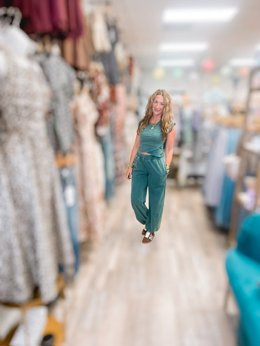 Real Teal Two Piece Set