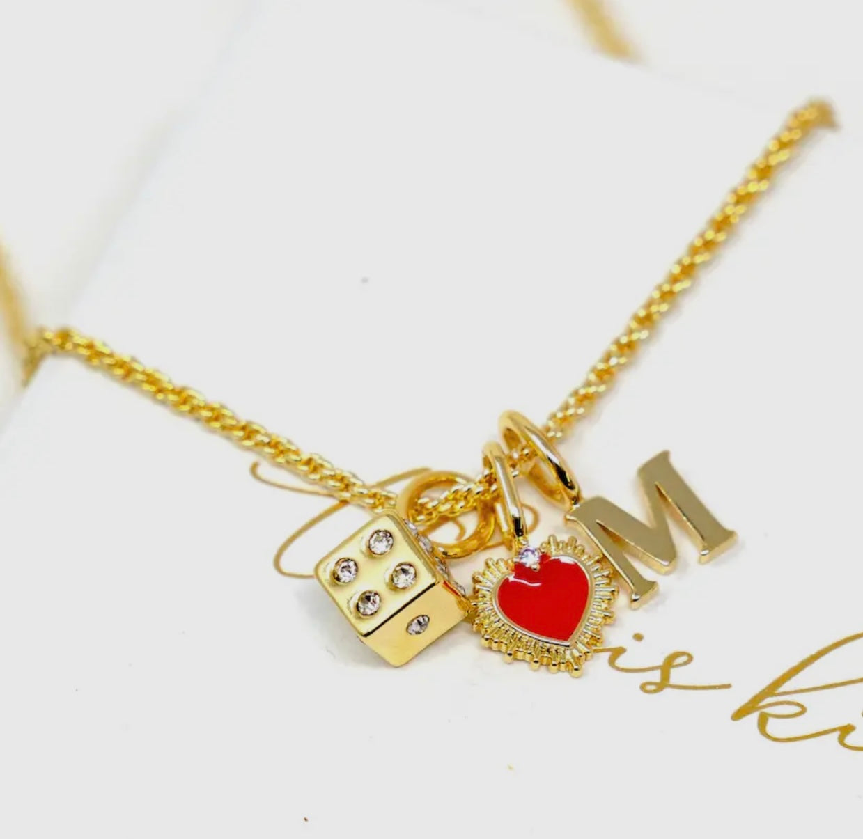 Mini Solid Initial Charm