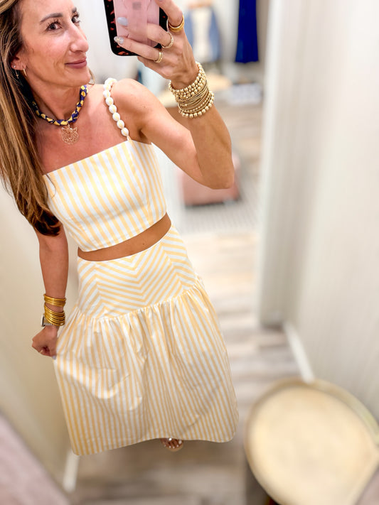 Gameday Social Club Stripe Skirt Set