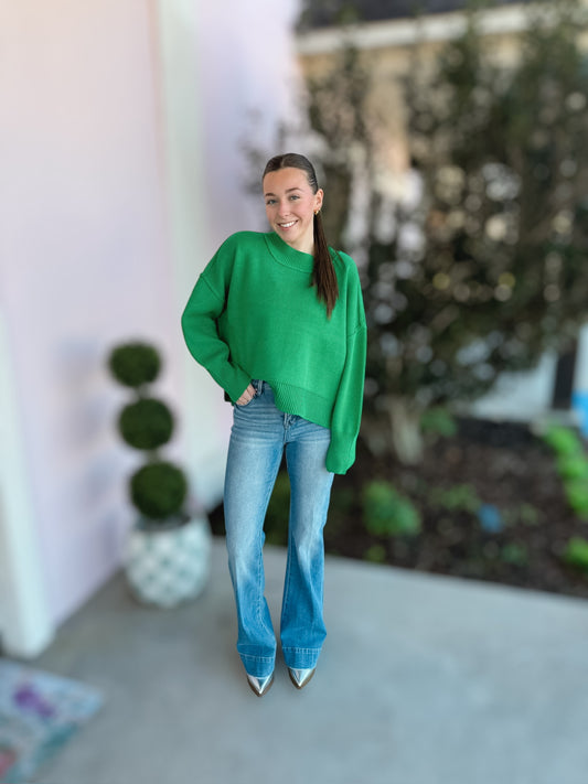 4-Way Mid Rise Flare Jeans