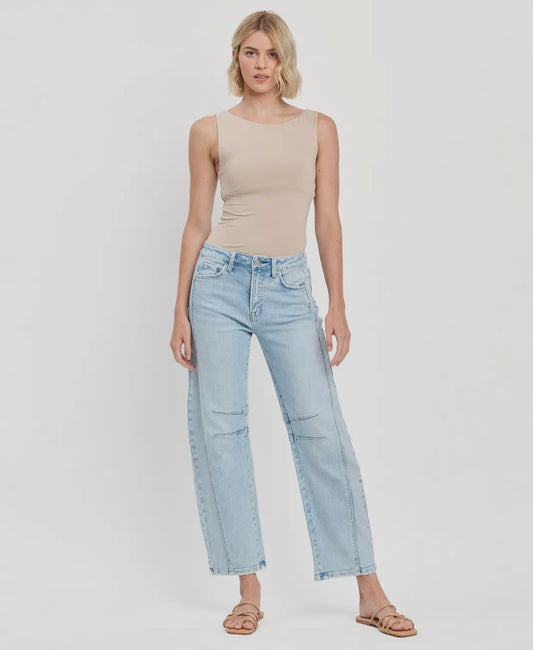 Northern Lights High Rise Black Barrel Jeans