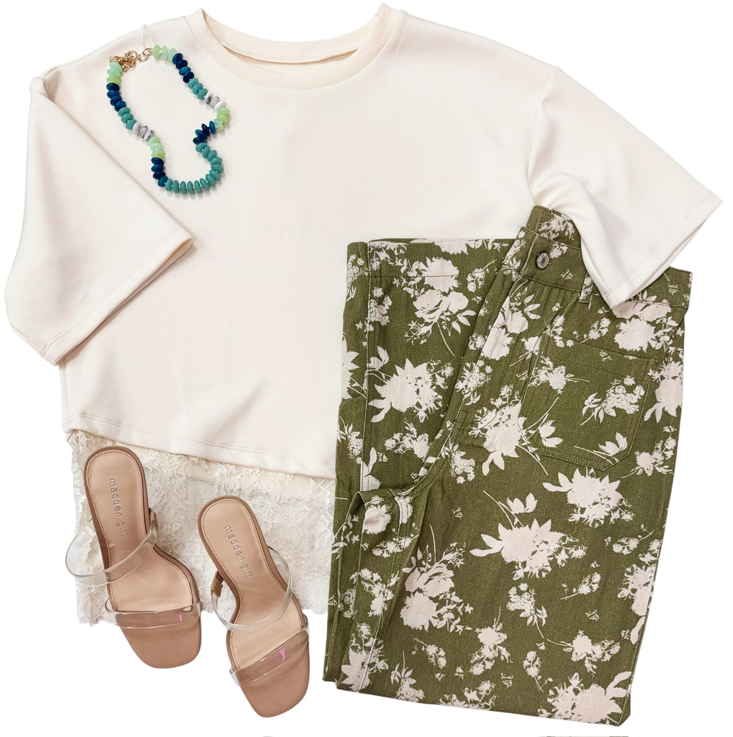 Meadow Muse Olive Floral Pants