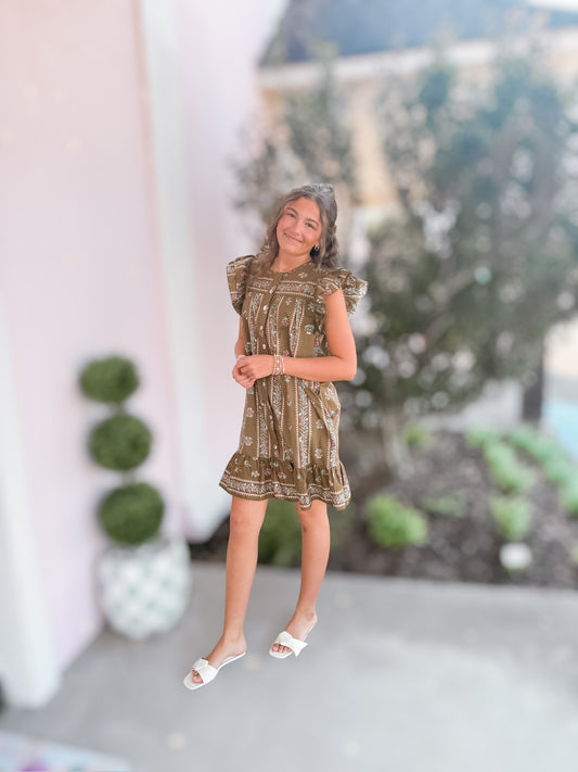 Mocha Bloom Dress